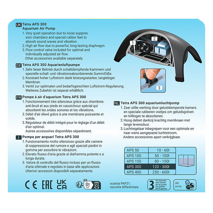 Tetra AРS 300 компрессор для аквариумов 120-300 л СКИДКА 40%