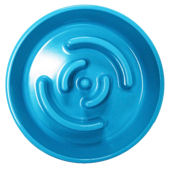 Миска SuperDesign меламиновая для медленного поедания 900 мл, синяя СКИДКА 50%