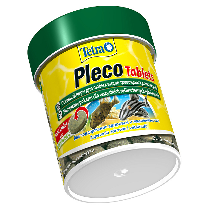 TetraPlecoTablets корм со спирулиной для сомов и донных рыб 120 таб.