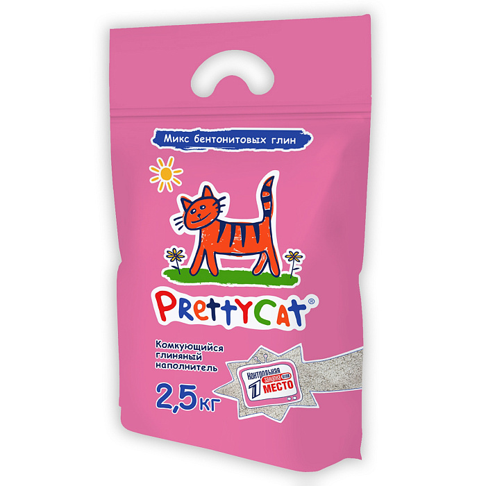 Наполнитель PrettyCat комкующийся бентонитовый "Euro Mix" 2,5 кг СКИДКА 60%
