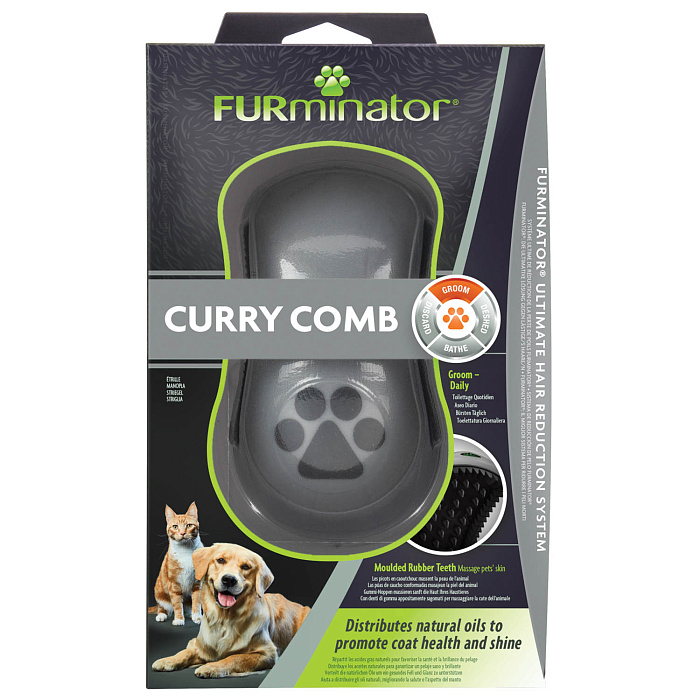 Расческа FURminator резиновая Curry Comb зубцы 5 мм