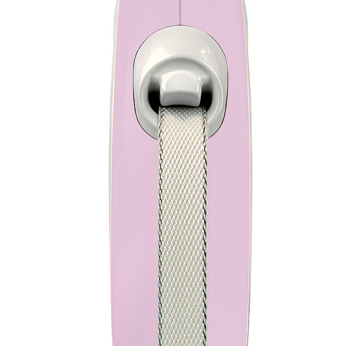 flexi рулетка NEW LINE Comfort S (до 15 кг) лента 5 м серый/розовый