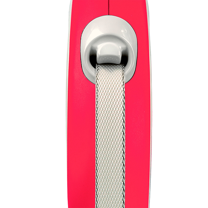 flexi рулетка NEW LINE Comfort S (до 15 кг) лента 5 м серый/красный