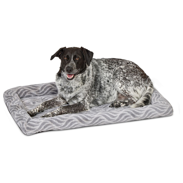 Лежанка MidWest Deluxe Wave Bed для собак и кошек меховая 85,5х56,5х8,5 см, серая