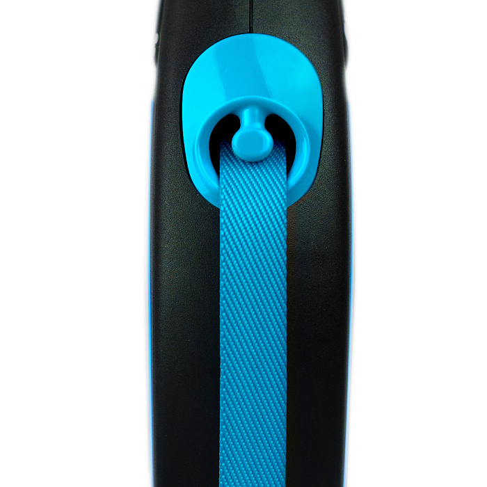 flexi рулетка Neon New M (до 25 кг) лента 5 м, светоотражающая, голубой неон