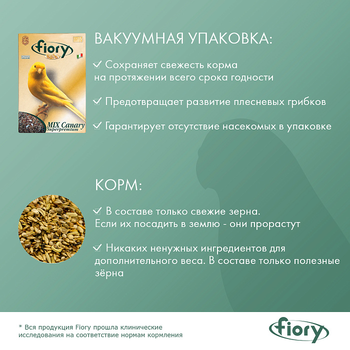 FIORY корм для канареек ORO MIX Canarini 400 г