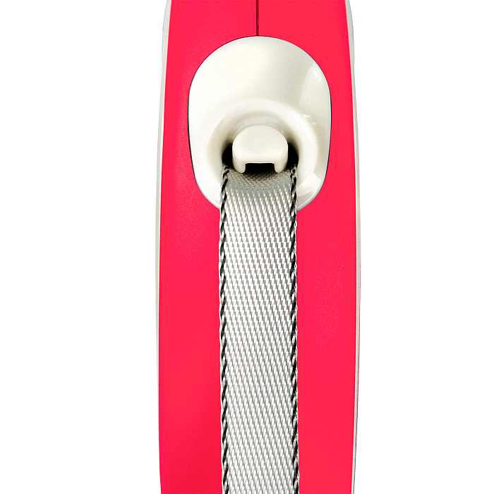 flexi рулетка NEW LINE Comfort L (до 50 кг) лента 8 м серый/красный