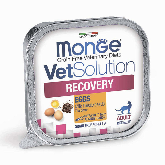 Диетический корм Monge VetSolution Cat Recovery Рекавери для кошек при восстановлении питания в период выздоровления 100 г