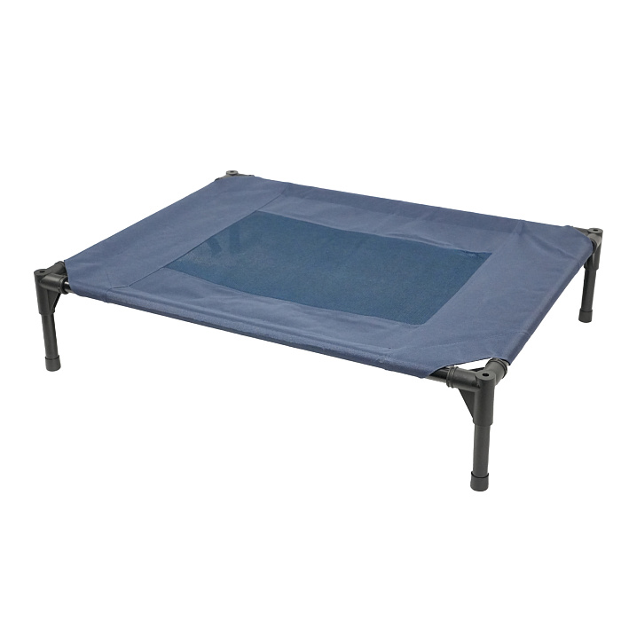Лежанка-шезлонг каркасная для собак Mr.Kranch Elevated S малая 62х46х19 см синяя