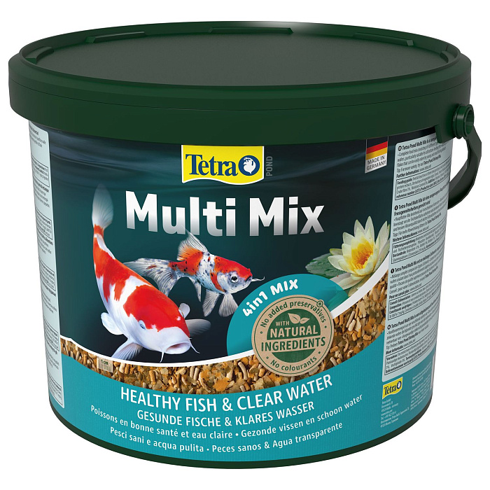Tetra Pond MultiMix корм для пруд.рыб (гранулы, хлопья, таблетки, гаммарус) 10 л