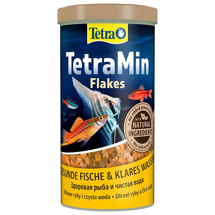 TetraMin корм для всех видов рыб в виде хлопьев 1 л.