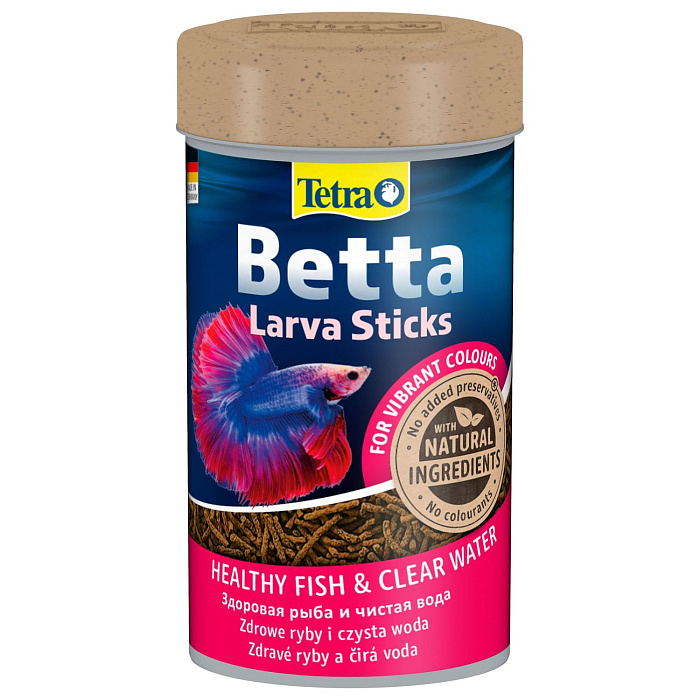TetraBetta LarvaSticks корм в форме мотыля для петушков и других лабиринтовых рыб 100 мл