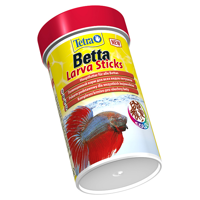 TetraBetta LarvaSticks корм в форме мотыля для петушков и других лабиринтовых рыб 100 мл