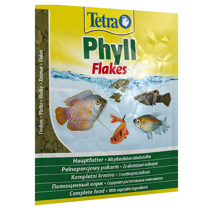 TetraPhyll корм для всех видов рыб растительные хлопья 12 г (sachet)
