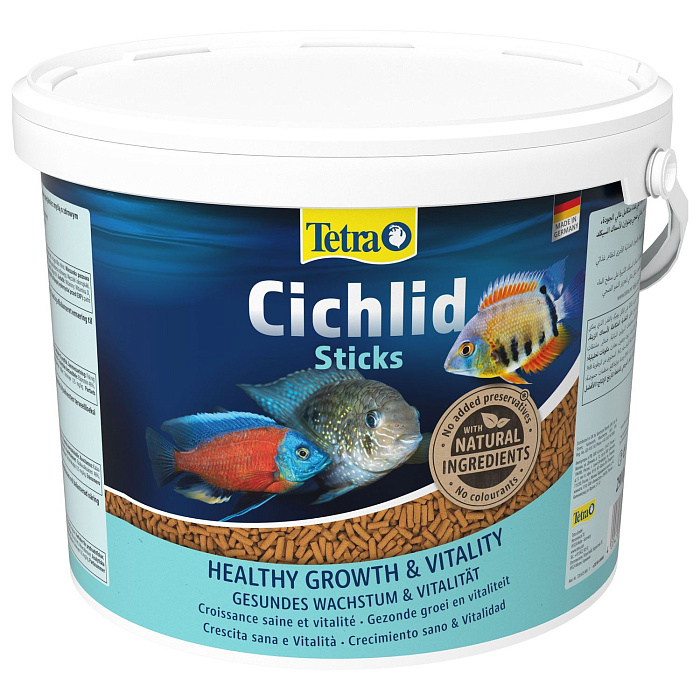 TetraCichlid Sticks корм для всех видов цихлид в палочках 10 л (ведро)