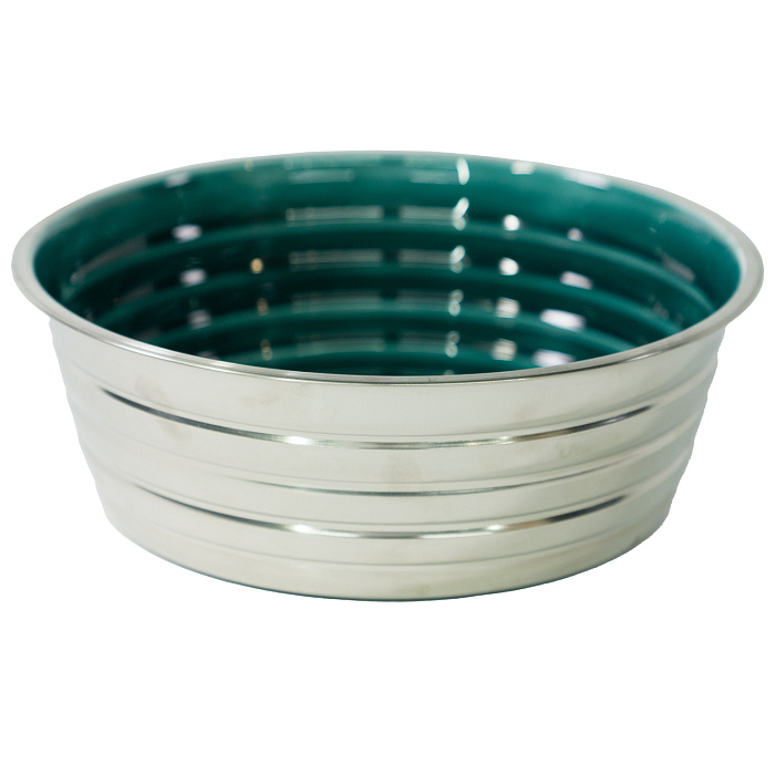 Миска Mr.Kranch из нержавеющей стали с керамическим покрытием Cyclo 2700 мл нескользящее основание изумрудная СКИДКА 50%