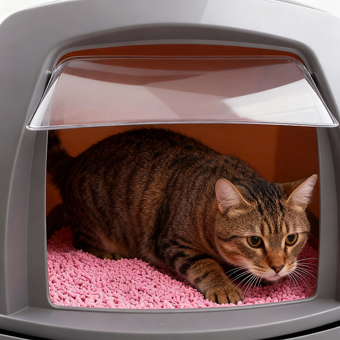 Био-туалет MPS 80'S для кошек с выдвижным лотком 50х40х42см, серый