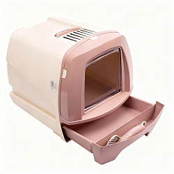 Био-туалет MPS 80'S для кошек с выдвижным лотком 50х40х42см, бежевый