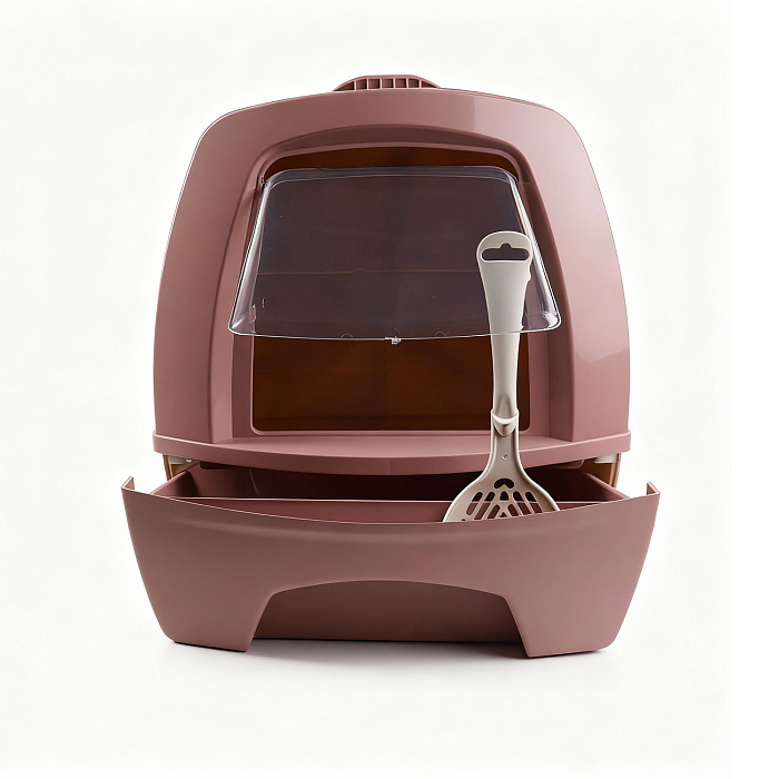 Био-туалет MPS 80'S для кошек с выдвижным лотком 50х40х42см, бежевый
