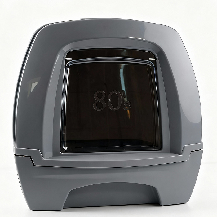 Био-туалет MPS 80'S MAXI для крупных кошек с выдвижным лотком 62х47х49см, серый