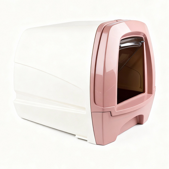 Био-туалет MPS 80'S MAXI для крупных кошек с выдвижным лотком 62х47х49см, бежевый