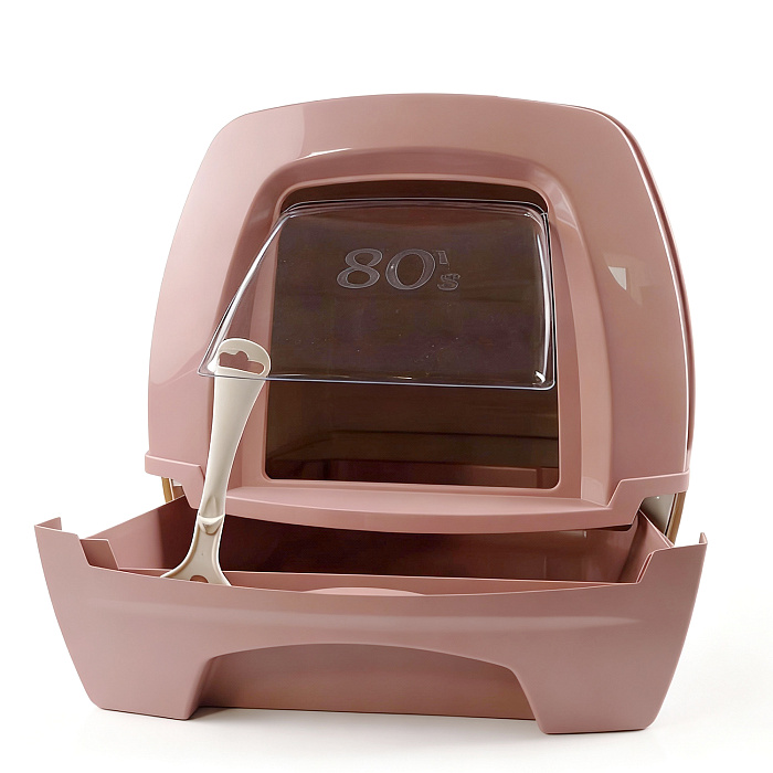 Био-туалет MPS 80'S MAXI для крупных кошек с выдвижным лотком 62х47х49см, бежевый