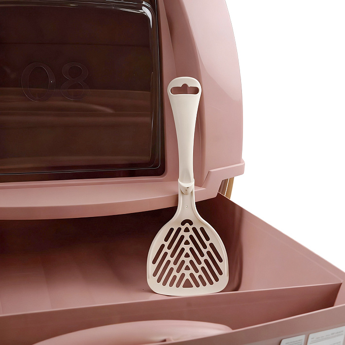 Био-туалет MPS 80'S MAXI для крупных кошек с выдвижным лотком 62х47х49см, бежевый