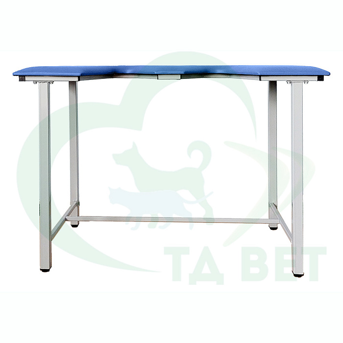ТД ВЕТ Стол ветеринарный СВУ-5 для УЗИ, 1320x720x900, каркас серый, синяя обивка