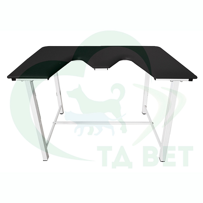 ТД ВЕТ Стол ветеринарный СВУ-5 для УЗИ, 1320x720x900, каркас белый, черная обивка