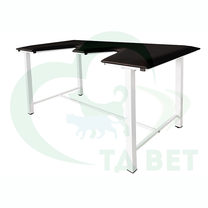 ТД ВЕТ Стол ветеринарный СВУ-5 для УЗИ, 1320x720x900, каркас белый, черная обивка