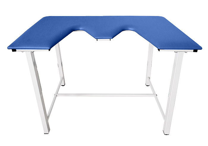 ТД ВЕТ Стол ветеринарный СВУ-5 для УЗИ, 1320x720x900, каркас белый, синяя обивка