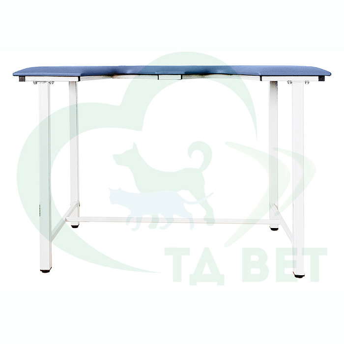 ТД ВЕТ Стол ветеринарный СВУ-5 для УЗИ, 1320x720x900, каркас белый, синяя обивка