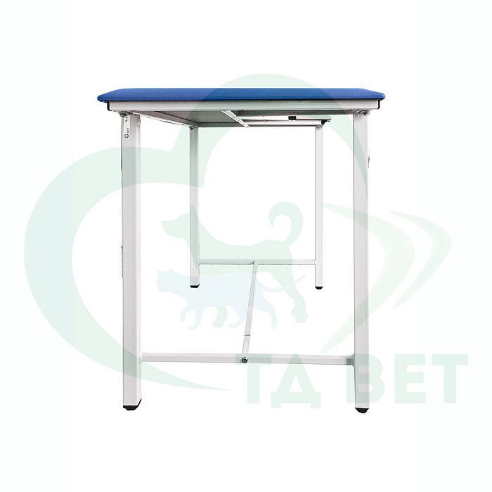 ТД ВЕТ Стол ветеринарный СВУ-5 для УЗИ, 1320x720x900, каркас белый, синяя обивка
