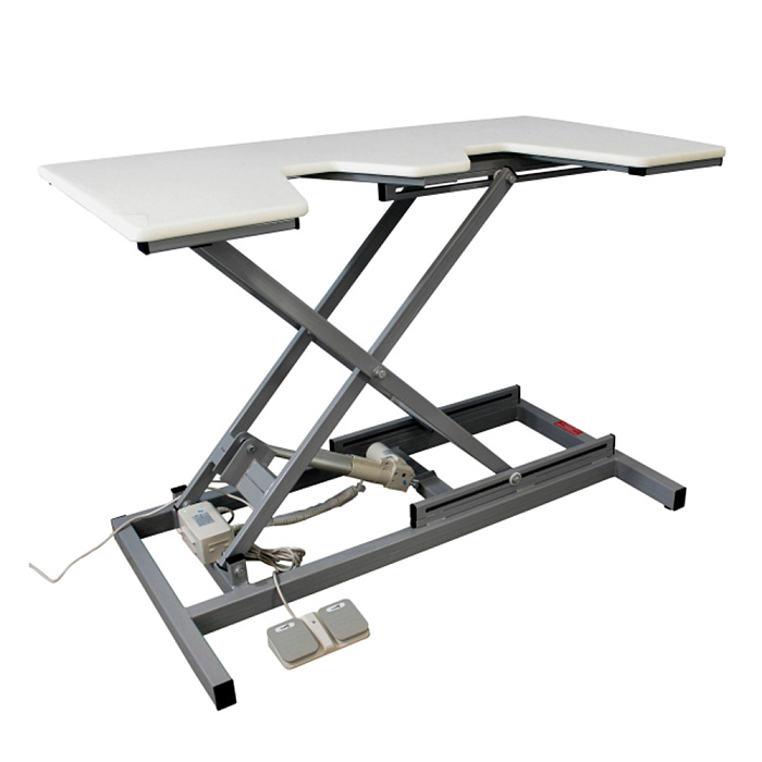 ТД ВЕТ Стол для УЗИ без дверец VETBOT-74, столешница пластик, электропривод, 1320x720x(300- 1050)h мм (каркас серый)