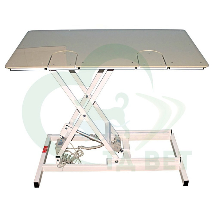 ТД ВЕТ Стол для УЗИ с откидными дверцами VETBOT-75 стол-ца пластик, эл/прив., 1320x720x(330- 1090)h мм (коврик-накладка ) (каркас сер., пульт ножной)