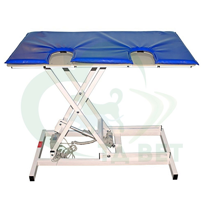 ТД ВЕТ Стол для УЗИ с откидными дверцами VETBOT-75 стол-ца пластик, эл/прив., 1320x720x(330- 1090)h мм (коврик-накладка ) (каркас сер., пульт ножной)