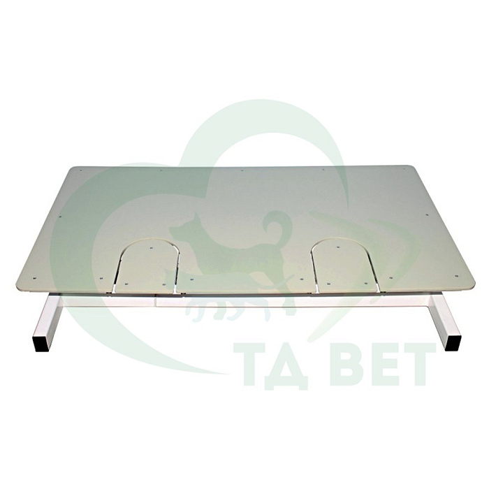 ТД ВЕТ Стол для УЗИ с откидными дверцами VETBOT-75 стол-ца пластик, эл/прив., 1320x720x(330- 1090)h мм (коврик-накладка ) (каркас сер., пульт ножной)