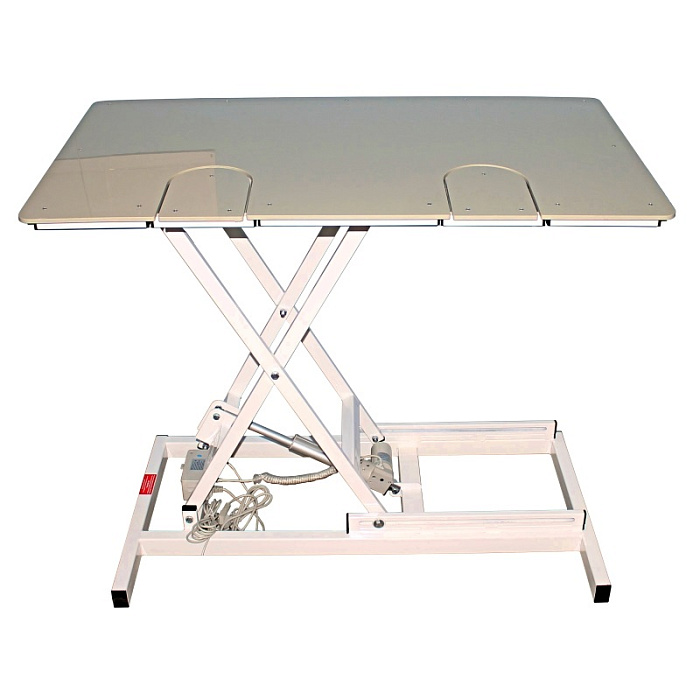 ТД ВЕТ Стол для УЗИ с откидными дверцами VETBOT-75 стол-ца пластик, эл/прив., 1320x720x(330- 1090)h мм (коврик-накладка ) (каркас бел., пульт ручной)