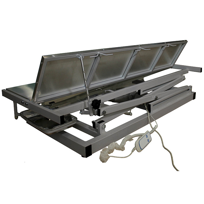 ТД ВЕТ Ветеринарный стол с электроприводом для хирургических операций Vetbot-91, 1500х600х(330- 1130h)  (каркас серый, пульт ручной)