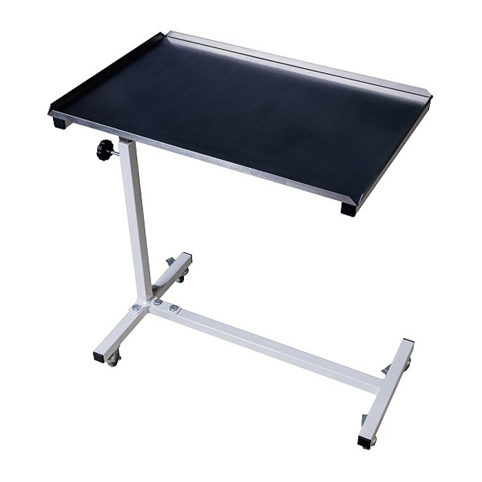 ТД ВЕТ Ветеринарный стол для инструментов Vetbot-92.1 по типу "Гусь", 785х440х(783-1183мм)  (каркас серый, столешница нерж.сталь)