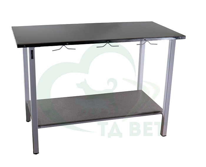 ТД ВЕТ Стол ветеринарный универсальный СВУ-50.02 нерж. сталь, п-обр каркас, 1300x600x900h мм (каркас белый)