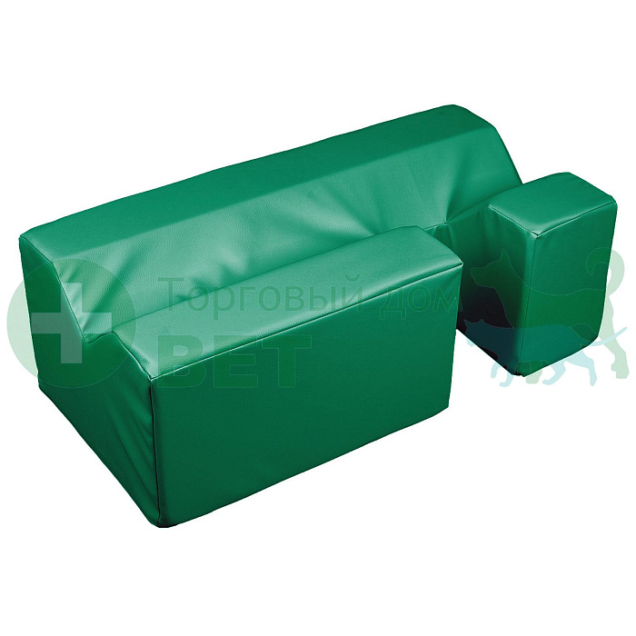 ТД ВЕТ Подушка для фиксации животных при кардио и узи-процедурах 900х450х300h мм (кож.зам. зелёный)