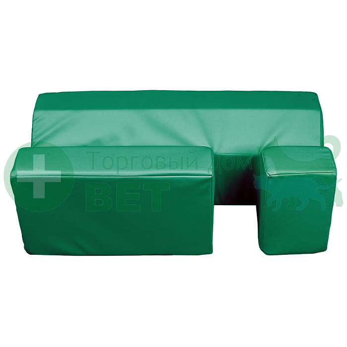 ТД ВЕТ Подушка для фиксации животных при кардио и узи-процедурах 900х450х300h мм (кож.зам. зелёный)