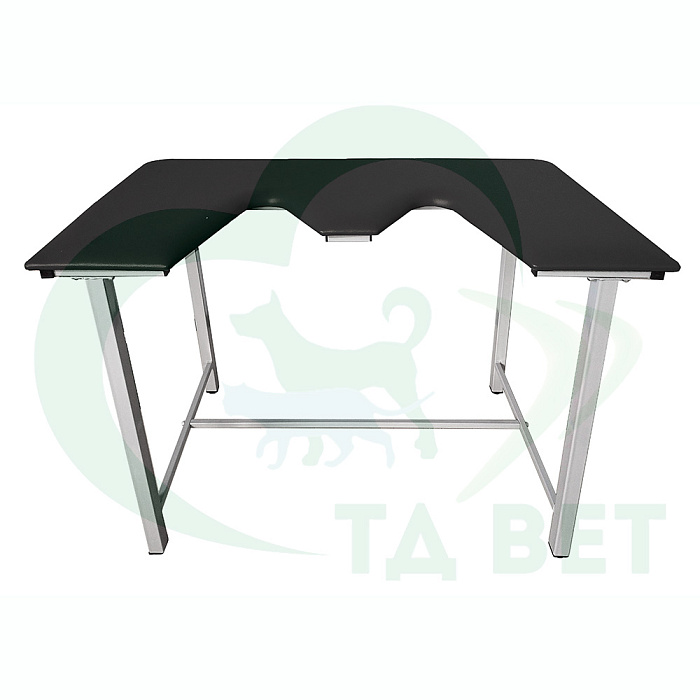 ТД ВЕТ Стол ветеринарный СВУ-5 для УЗИ, 1320x720x900, каркас серый, черная обивка