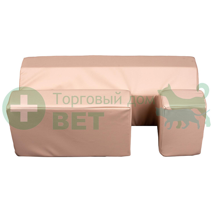 ТД ВЕТ Подушка для фиксации животных при кардио и узи-процедурах 900х450х300h мм (кож.зам. бежевый)