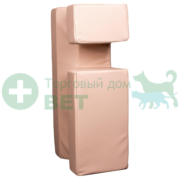ТД ВЕТ Подушка для фиксации животных при кардио и узи-процедурах 900х450х300h мм (кож.зам. бежевый)
