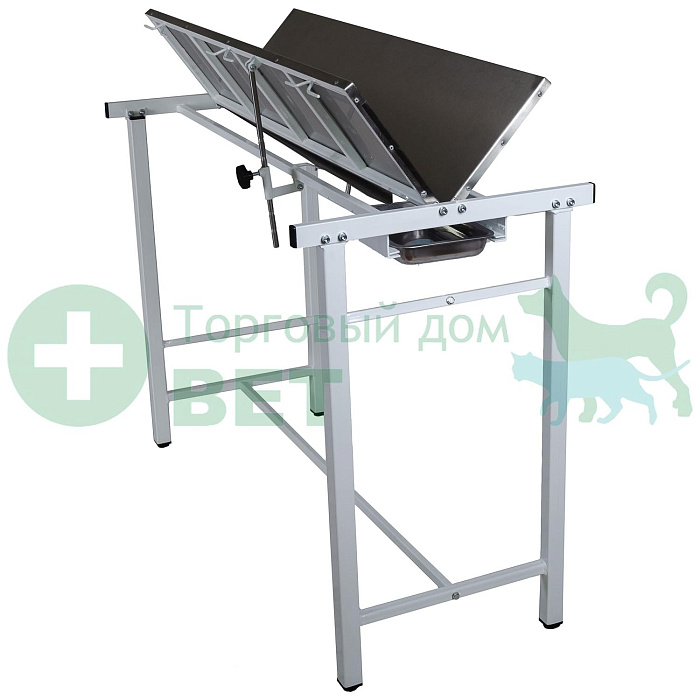 ТД ВЕТ (из наличия) Стол ветеринарный СВУ-8 V-образная столешница, П-образный каркас, 1350x625x980h мм