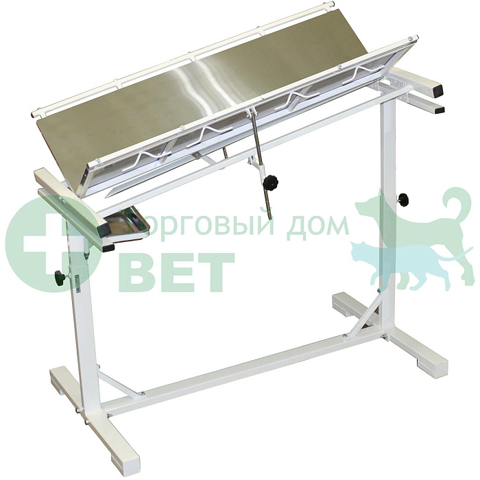 ТД ВЕТ Стол ветеринарный СВУ-37.02, 1290x700x700-1030h мм (каркас серый)