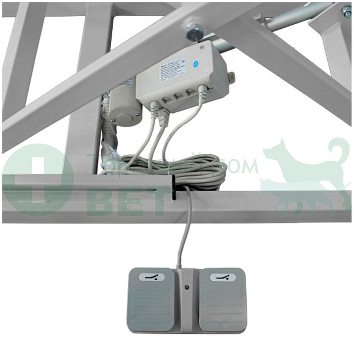 ТД ВЕТ  Стол VETBOT-72.1 без слива  со штативом, 1340х640х(330- 1050)h (каркас серый, пульт ножной)