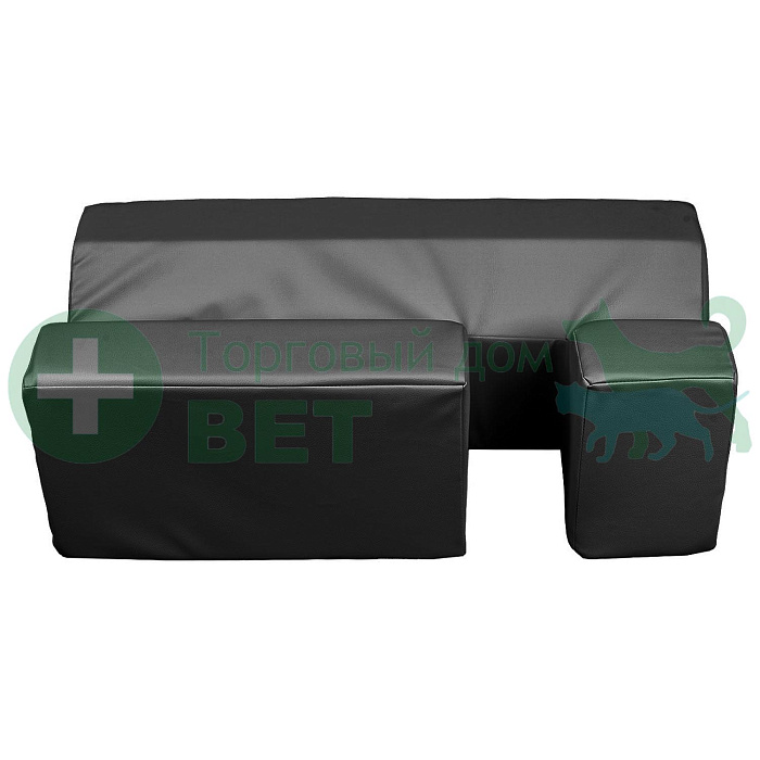ТД ВЕТ Подушка для фиксации животных при кардио и узи-процедурах 900х450х300h мм (кож.зам. черный)